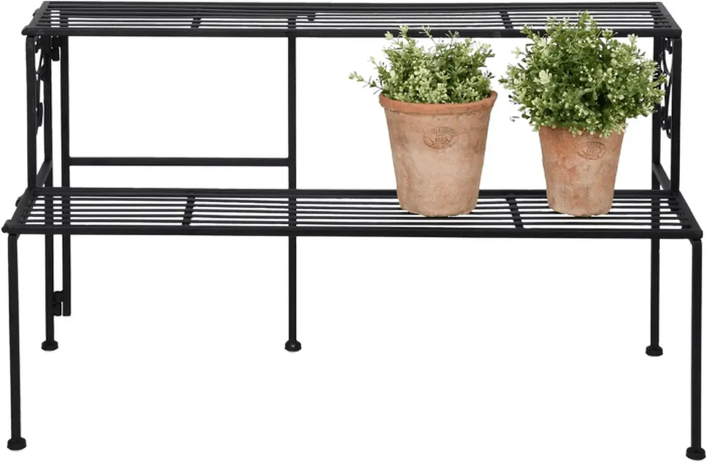 Esschert Etagere 2-laags inklapbaar l35xb79xh47cm zwart - Makkelijk bestellen