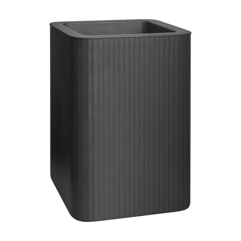 Florus Jive Vierkant Hoog Stripe 40 - Antraciet - Ø 39 x H 60 cm - - 100% gerecycled | Direct van de fabrikant