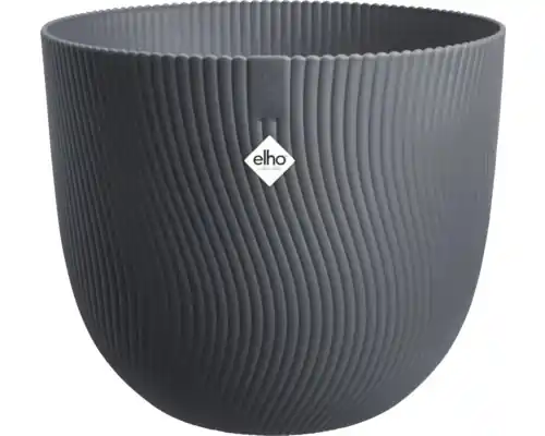 Elho Sereh Rond 40 - Zwart - Ø 39 x H 33 cm - Binnen en Buiten - 100% gerecycled - Koopje