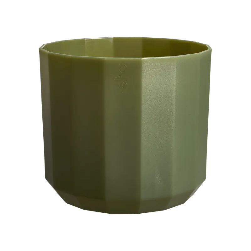 Verlaagde prijs | Elho Facet Rond 19 - Groen - L 19 x B x H 17 cm - Binnen - 100% gerecycled