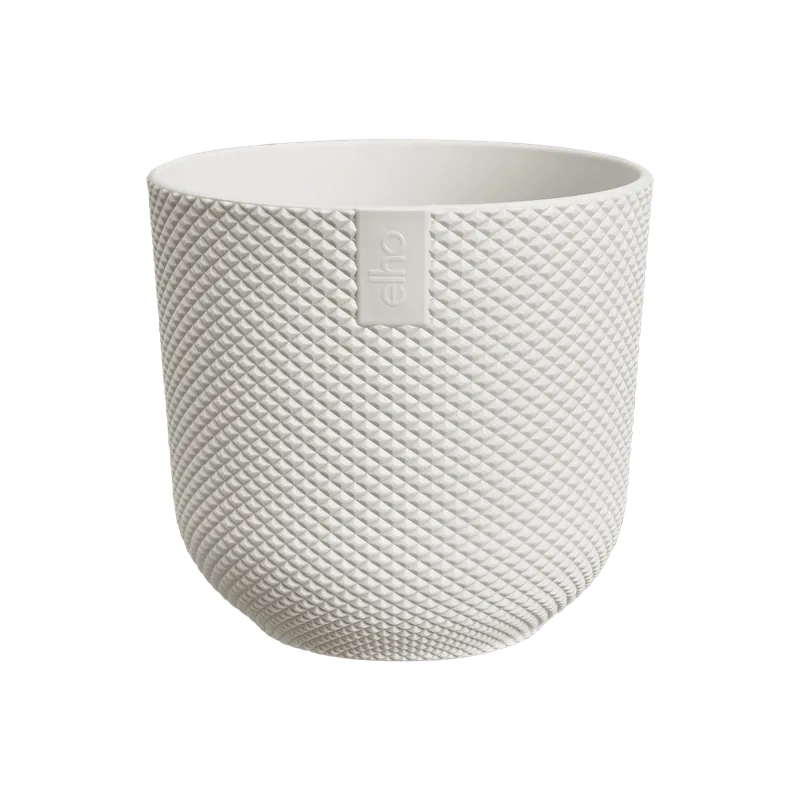 Veel gekozen - Elho Jazz Rond Mini 9 - Wit - L 9 x B x H 9 cm - Binnen - 100% gerecycled