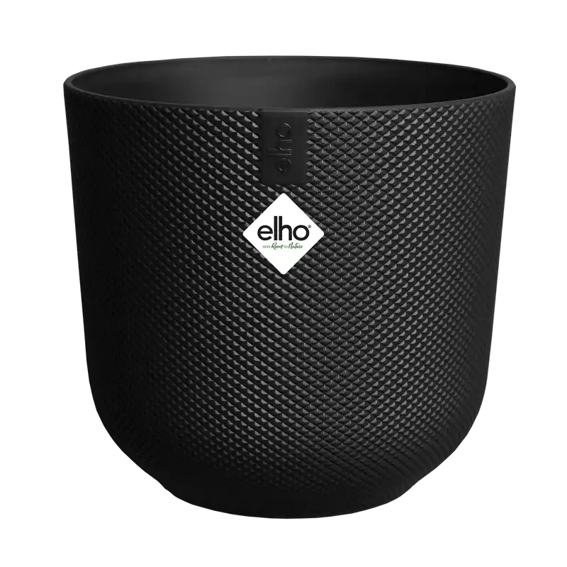 Bespaar meer - Elho Jazz Rond Mini 9 - Zwart - L 9 x B x H 9 cm - Binnen - 100% gerecycled