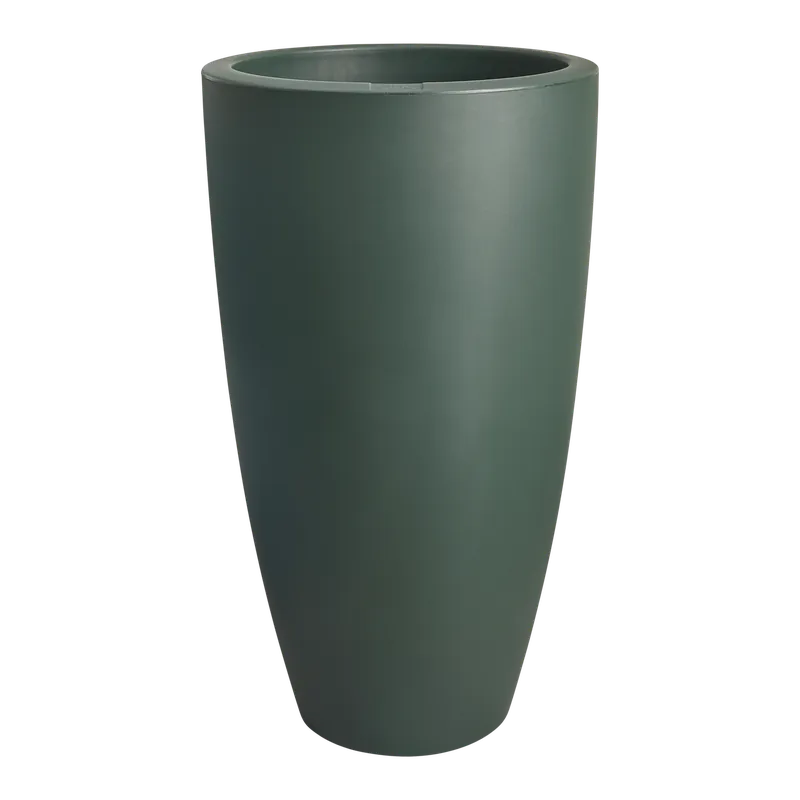 Elho June Round High 40 - Groen - Ø 39 x H 70 cm - Binnen en Buiten - 100% gerecycled - Trending