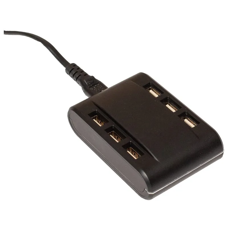Veel gevraagd | Anna‘s collection Usb oplaadstation 6 ingangen zwart