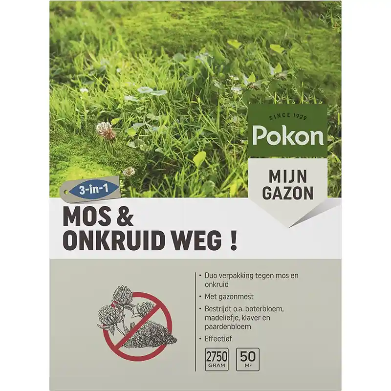 Pokon Mos en Onkruid Weg 2,75kg voor 50m2 | Veel gevraagd