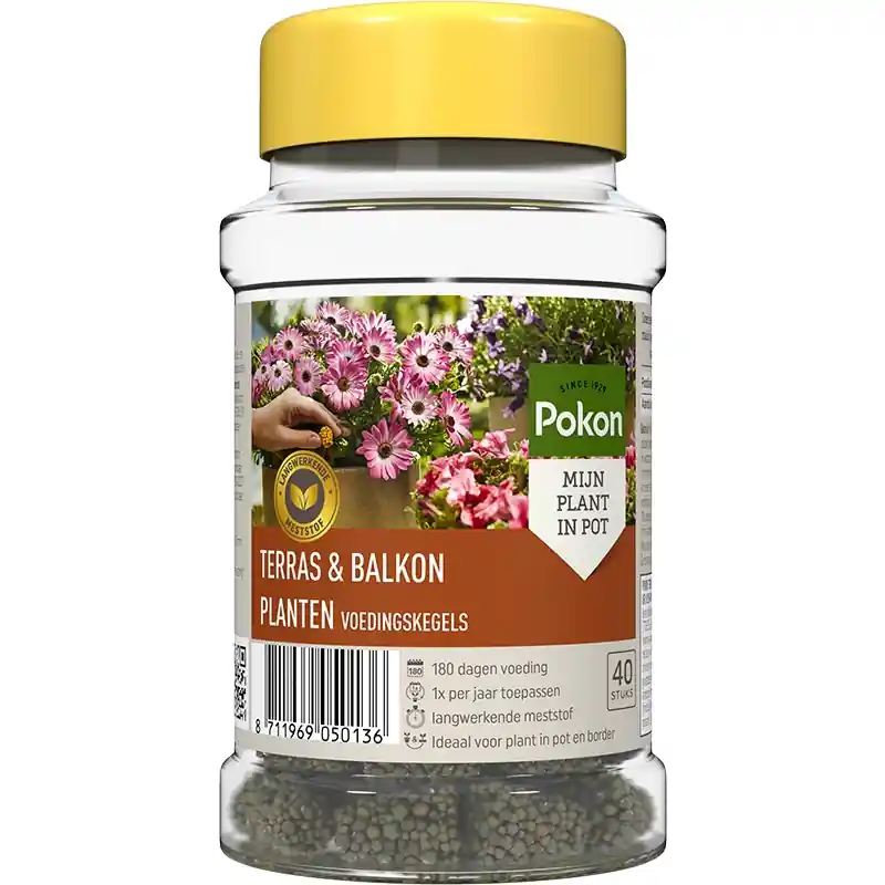 Nieuw in de shop | Pokon Terras & Balkon Planten Voedingskegels 40st