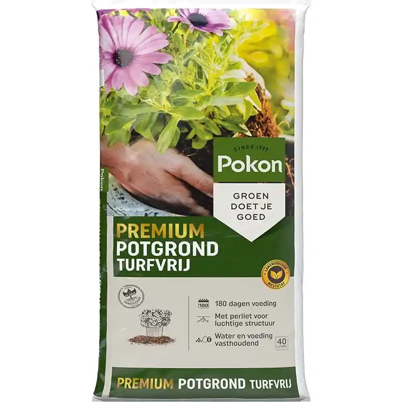 Topdeal - Pokon Premium Potgrond Turfvrij 40L