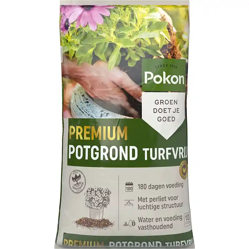 Erg populair | Pokon Premium Potgrond Turfvrij 10L