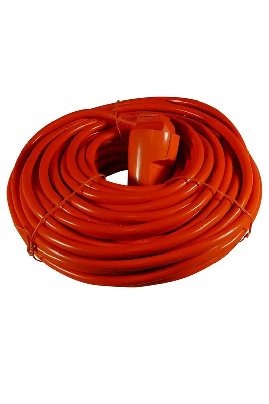 Calex Verlengkabel oranje 15 meter - PVC IP20 HR05VV 3 x 1,5 mm² 3500W - NL+DE | Nieuw