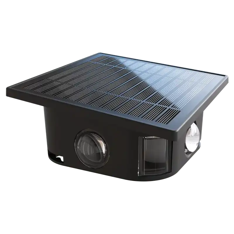 Nieuw gelanceerd | CALEX Altamura Outdoor Rechargeable Solar Wand lamp Vierkant SMD 0.6W 40LM 2700K Zwart