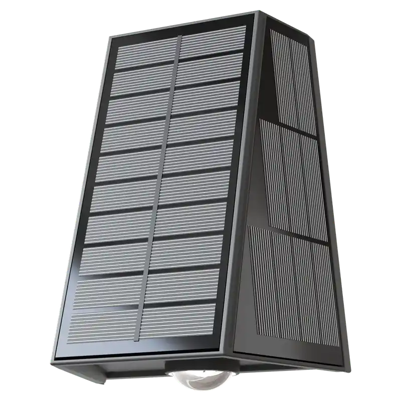 CALEX Matera Outdoor Rechargeable Solar Up en Downlight SMD 1.6W 85LM 2700K Zwart | Korting