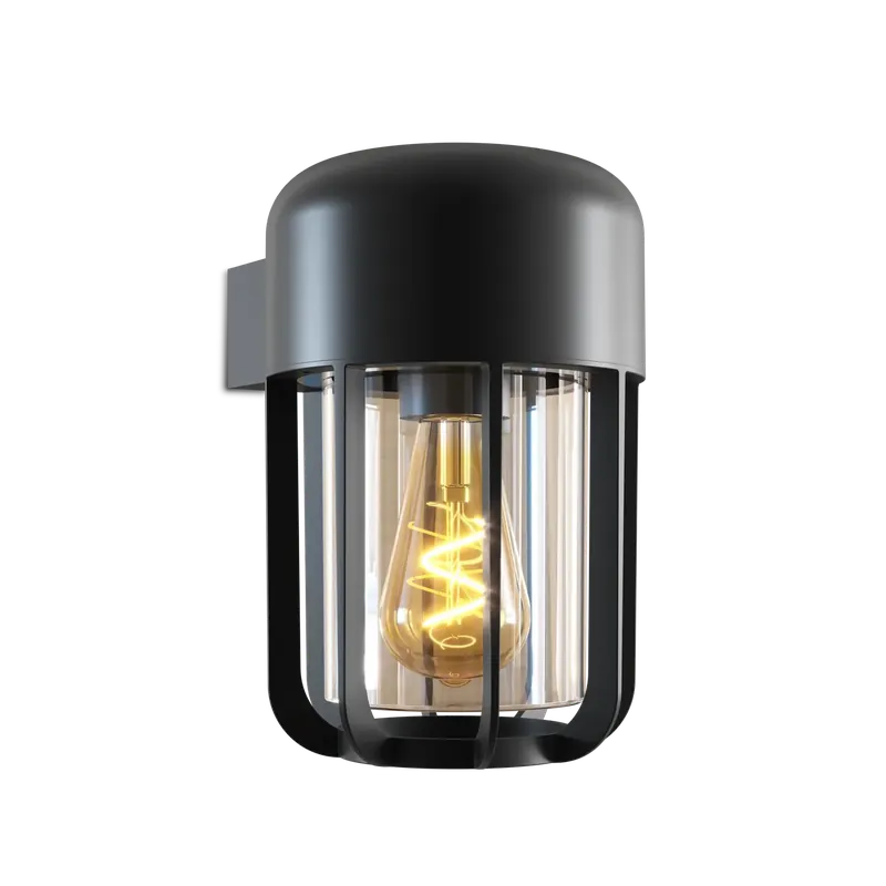 Nieuw product | CALEX Faenza Outdoor Wandlamp Day and Night Sensor E27 220-240V Zwart