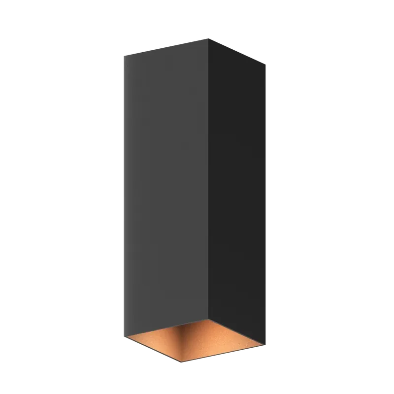 Veel gevraagd | CALEX Milan Outdoor Up and Downlight Vierkant 8.6W 400LM 3000K 220-240V Zwart-Goud