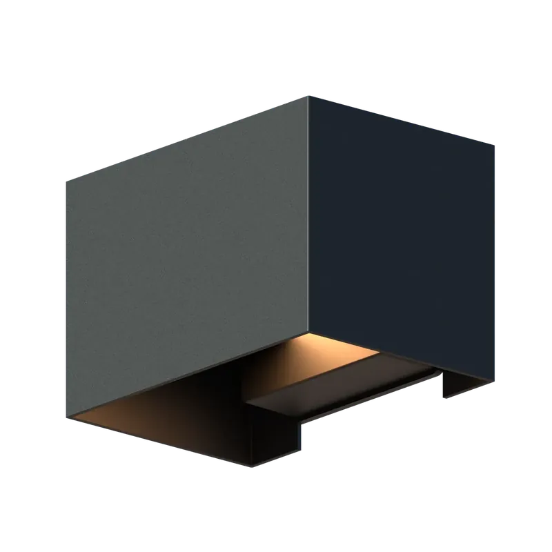 CALEX Venice Outdoor Up and Downlight Rechthoek 7W 400LM 3000K 220-240V Zwart - Net binnen
