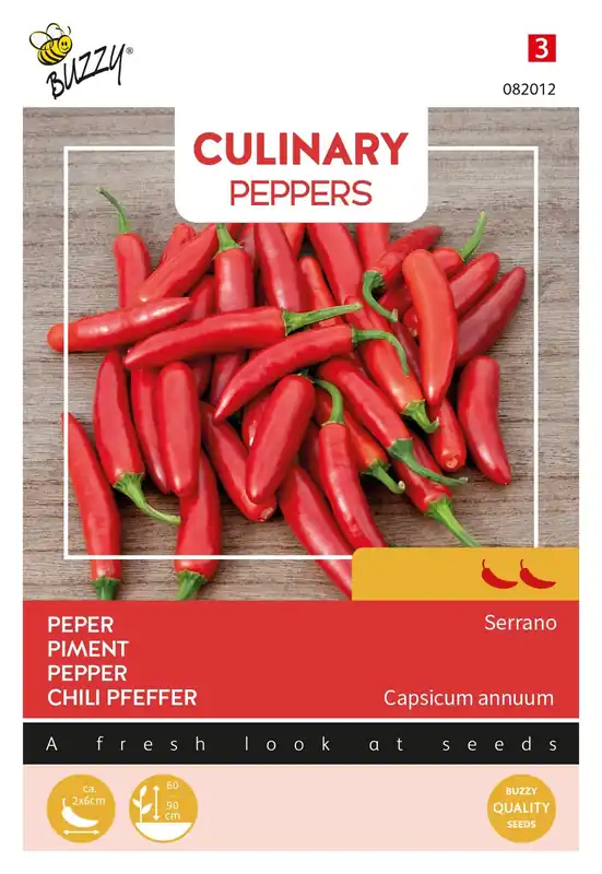 Direct leverbaar | Buzzy Zaden culinary peppers serrano