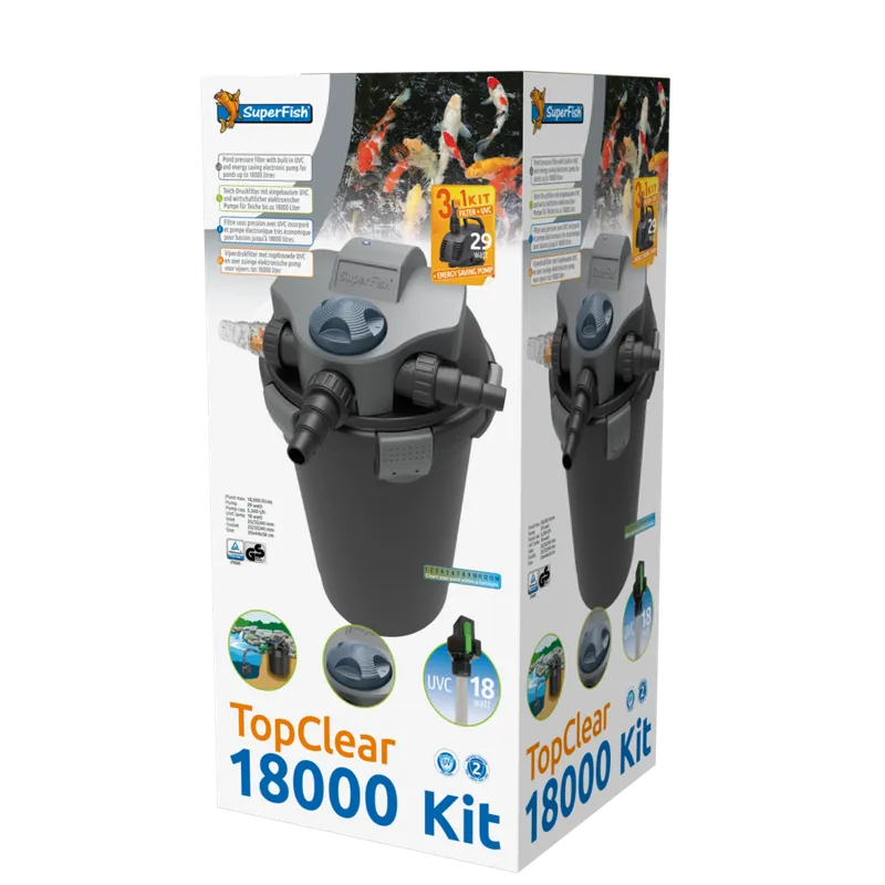 Veel gevraagd - SUperfish Topcl.kit 18000 uvc-11w- pomp 5000l