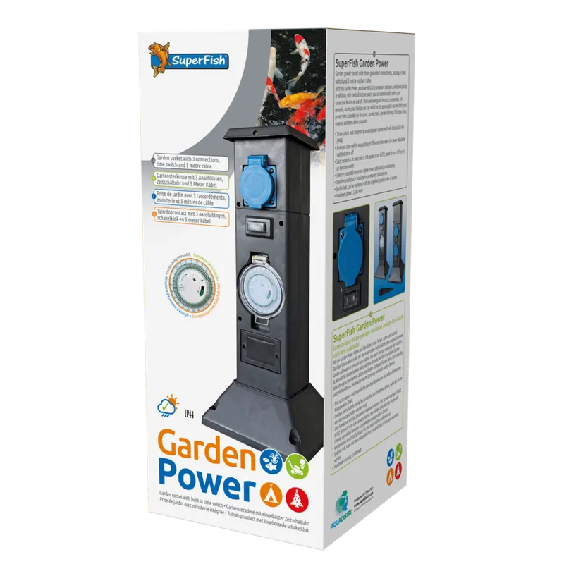 Direct leverbaar - Superfish Gardenpower stekkerdoos&timer