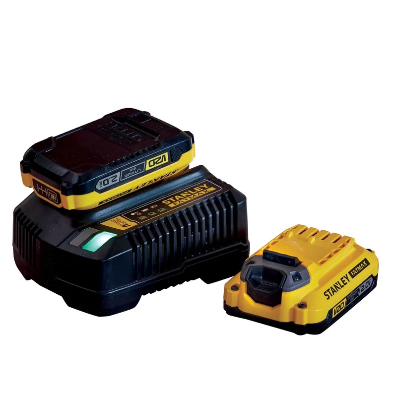 STANLEY Startpkt 2x18v 2.0ah liionacc2a lad | Nieuw product