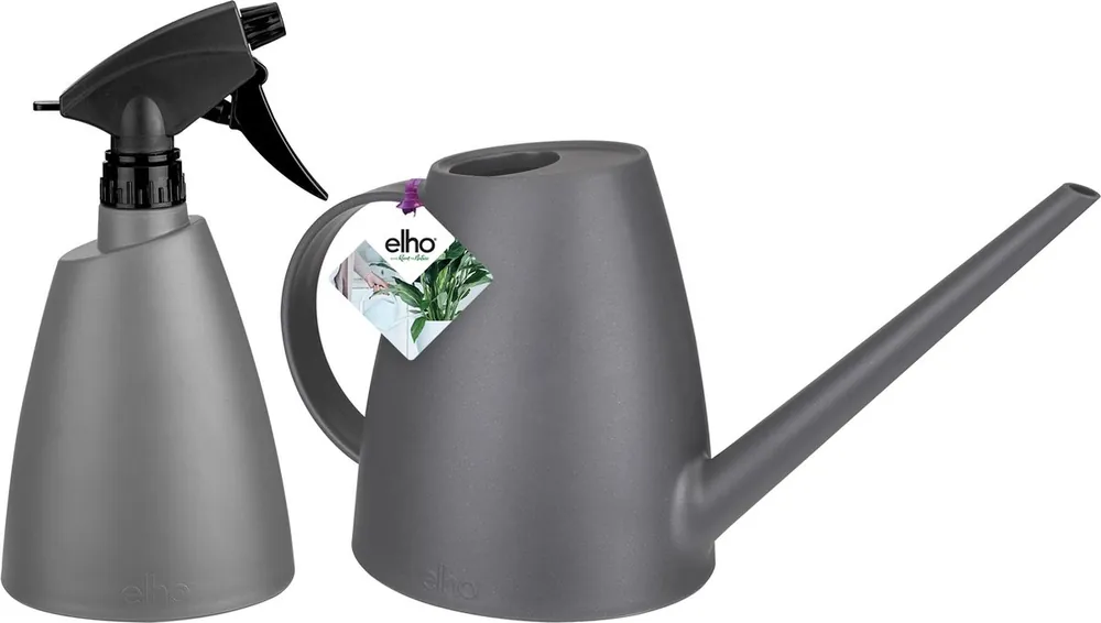 Elho Brussels Gieter en Sprayer - Set met Gieter en Plantenspuit - 100% Recyclebaar - Antraciet - Op = op
