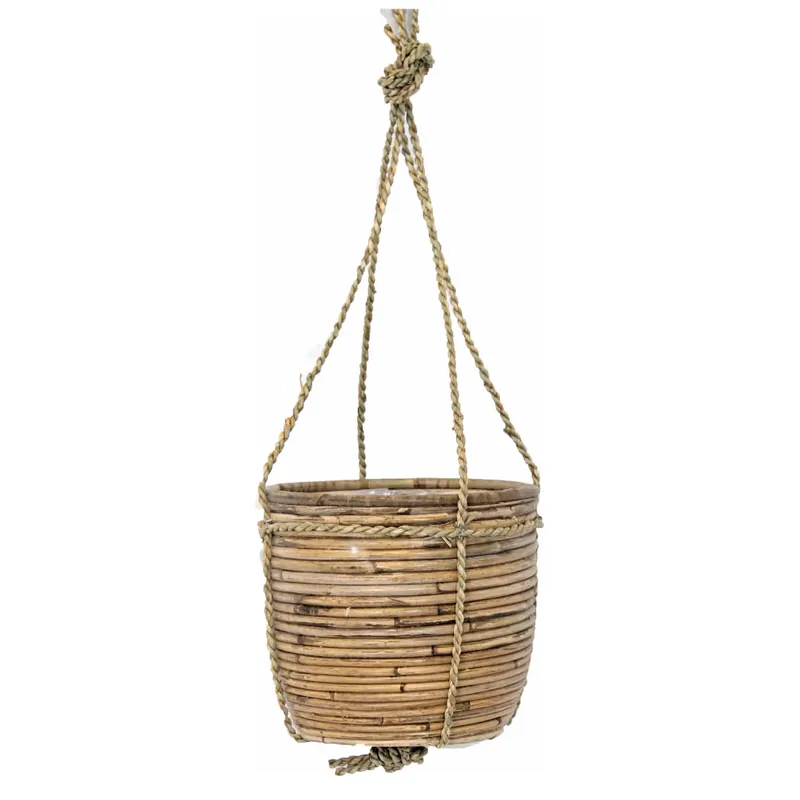 VDL Hangpot streep d20h19cm grijs - Veel voordeel