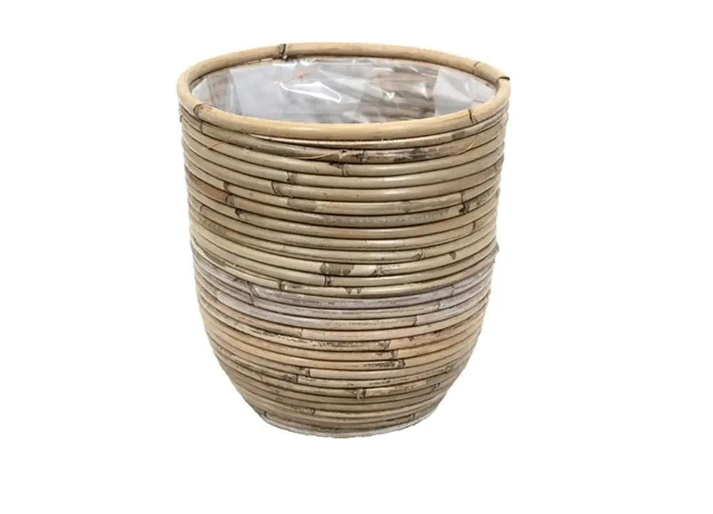 VDL Pot rond ballon streep d24h24cm grijs | Bestseller