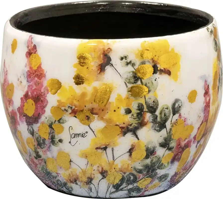 Online bestellen - TS Pot floral d9h7cm wit