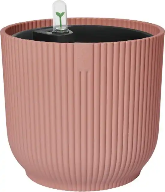 Elho Vibes Fold Rond 18 met Self-Watering Insert - Bloempot met Watermeter - 100% Gerecycled Plastic - Goed beoordeeld