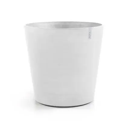 Zeer goed beoordeeld - Ecopots Pot amsterdam+wiel d60h56cm puurwit
