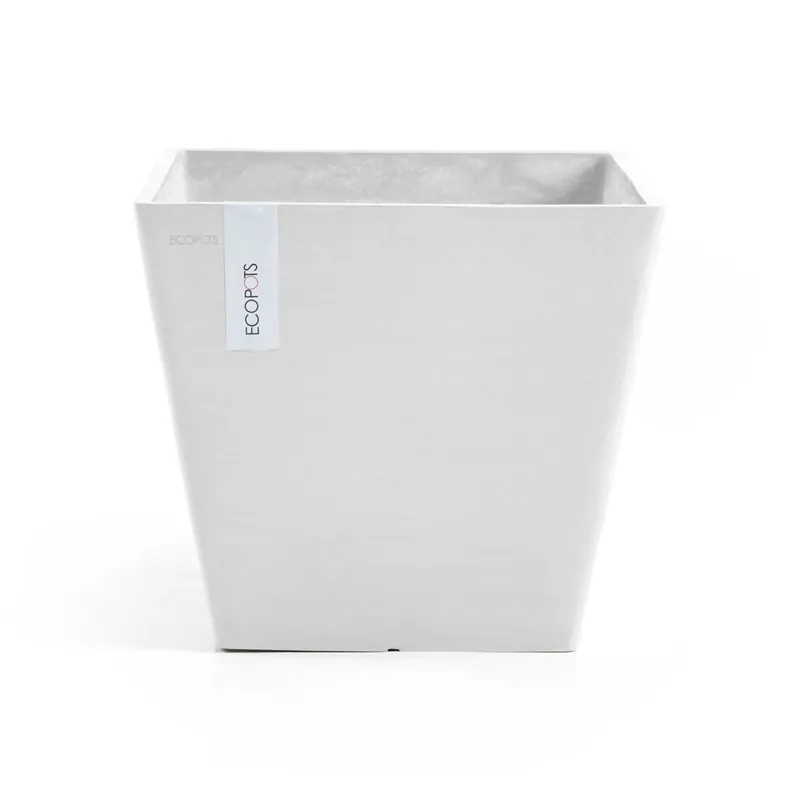 Ecopots Pot rotterdam l40b40h36cm puurwit - Hoge kwaliteit
