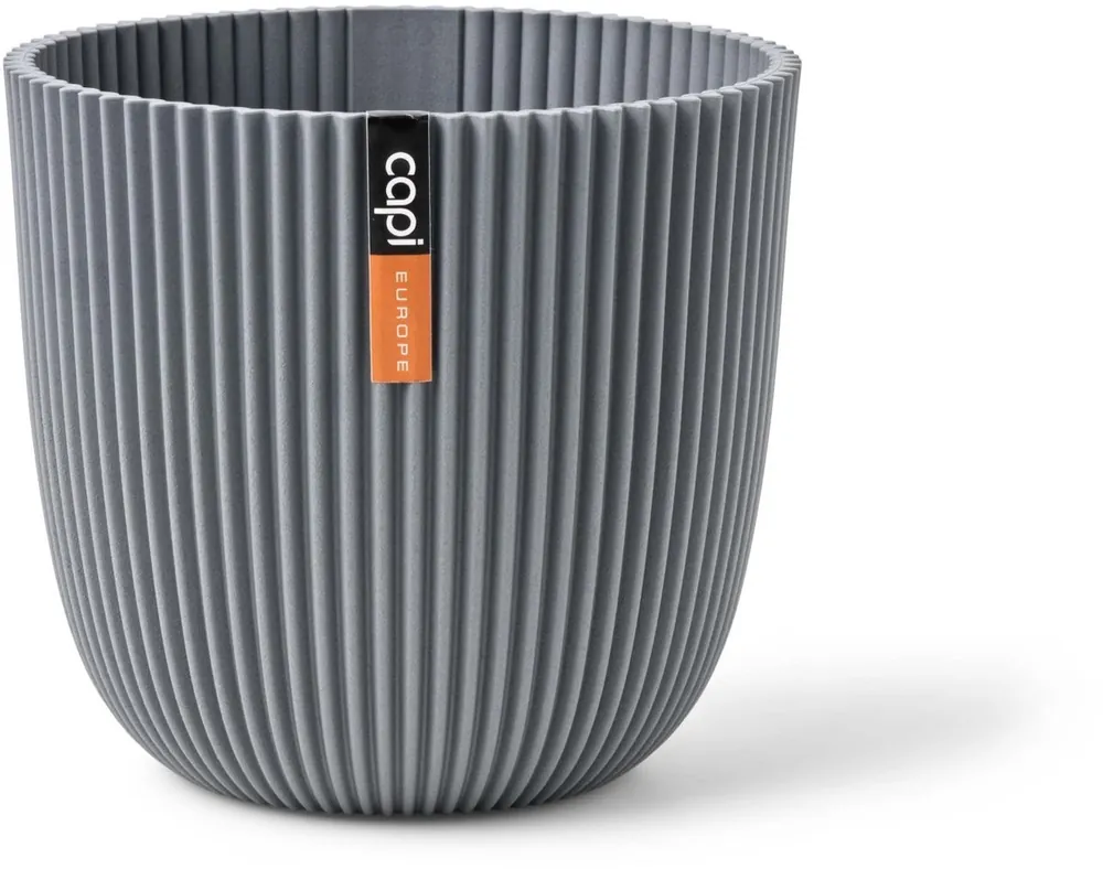 Capi Pot bol groove d16.5h15cm grijs | Eenvoudig retourneren