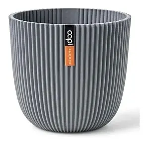 Superprijs - Capi Pot bol groove d22h20cm grijs