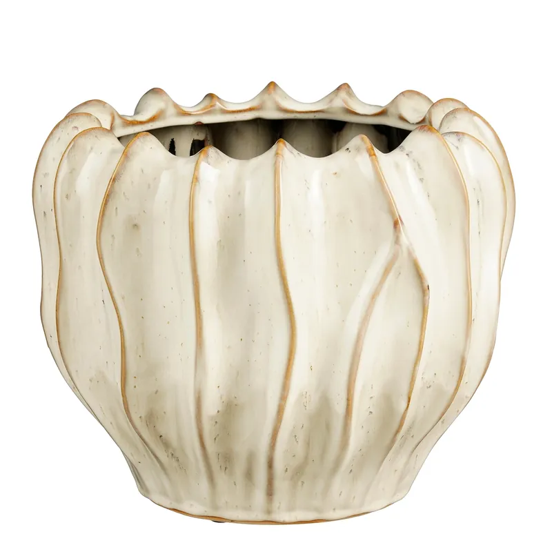 Online kopen | Mica decorations Thom pot rond off white - h24,5xd31cm