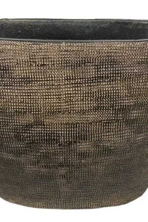 Voorraad bijna op - HS Planter tokio l33b16h26cm goud