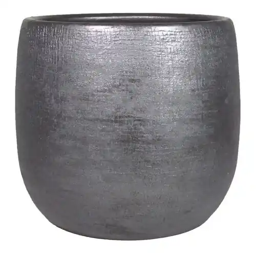 Bestelbaar | Floran Pot mira d34h31cm industrieel zwart
