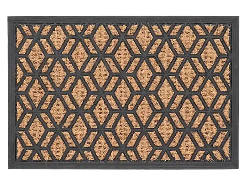 Outlet - Esschert Deurmat rubber/kokos ruit m