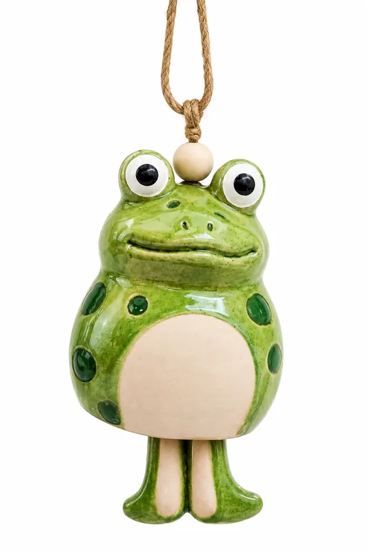 Beperkte voorraad | MICA Windgong funny l12b11h13.5cm groen