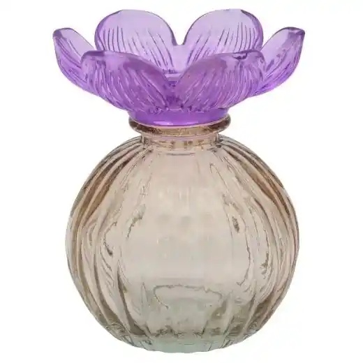 DUIF Fles dana glas d9h11.5cm paars - Bijna uitverkocht