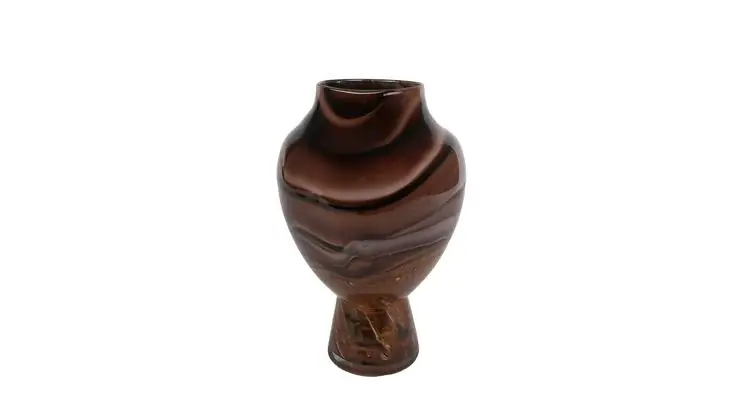 Beste prijs | van Manen Vaas glas 17x17x26cm mbr/bruin