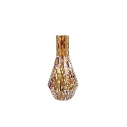 van Manen Vaas mozaiek glas 18x18x31cm bruin | Direct kopen