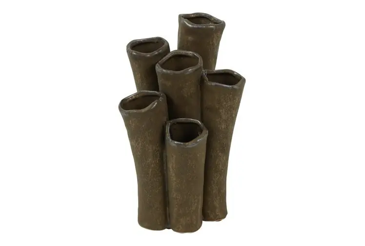 Countryfield Vaas enix aardewerk 16x14x31cm brn - Uitverkoop