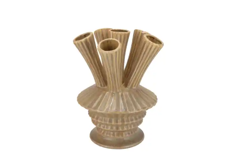 Direct beschikbaar | DK Maysa Green Vase Tubes 16X16X23Cm