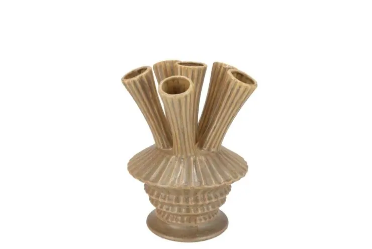 DK Maysa Green Vase Tubes 13X13X19Cm - Tijdelijke actie
