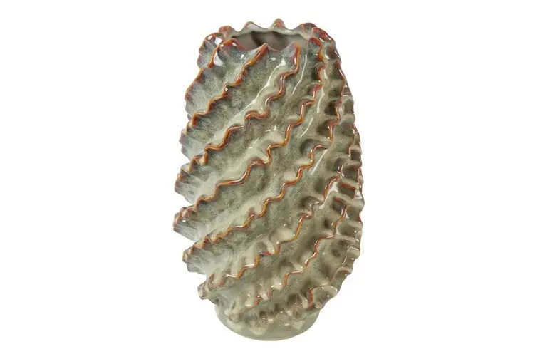 Prijsverlaging - Countryfield Vaas rufa 23x23x37cm groen