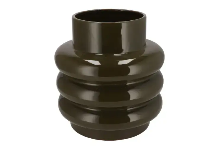 Nieuw in het assortiment - DK Oxford Olive Green Vase Bubble 29X29X30Cm