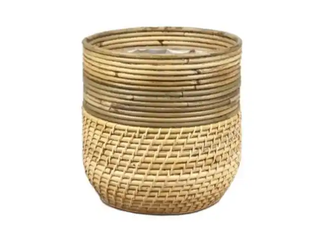 VDL Pot streep lombok d21h20cm naturel | Speciale deal
