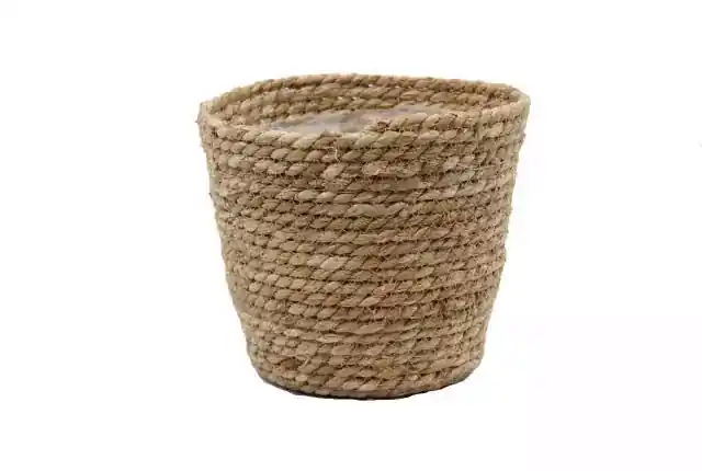 Nieuw - VDL Pot zeegras d18h15cm naturel