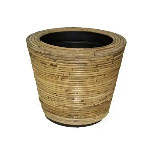 VDL Drypot rotan streep d32h23cm grijs - Superprijs