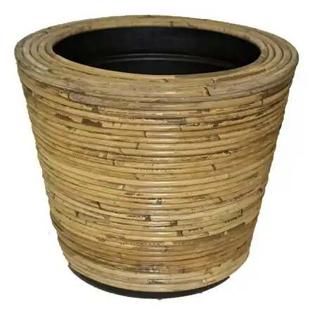 Nieuw gelanceerd | VDL Drypot rotan streep d27h20cm grijs