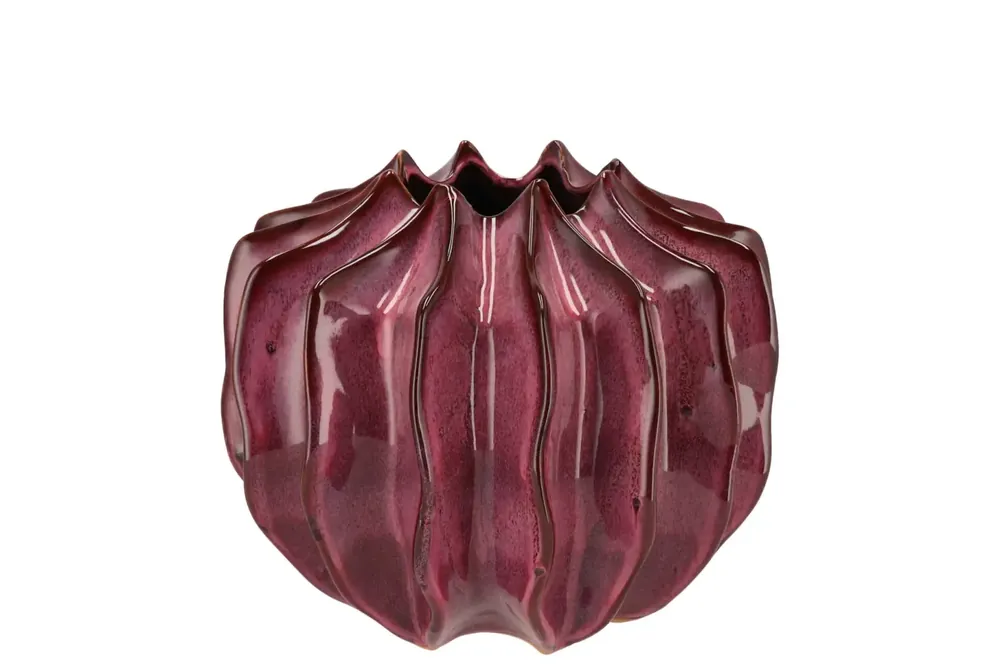 DK Juna Purple Vase Structure 19X19X17Cm | Voeg toe aan winkelwagen