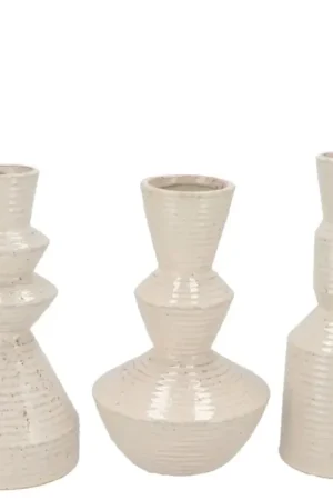 Alleen deze week | DK Suze White Vase Ass 10X10X21Cm